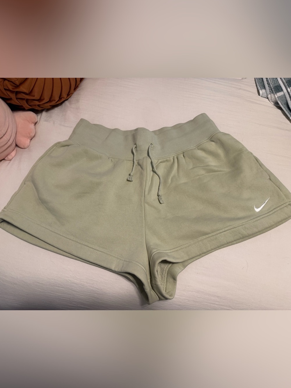 Nike Women's High-Rise Drawstring Athletic Shorts - Sage